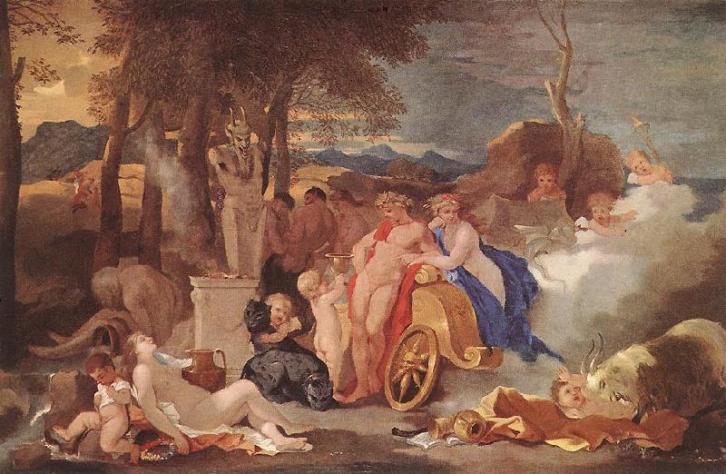Bourdon, Sebastien Bacchus and Ceres with Nymphs and Satyrs oil painting image